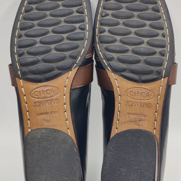 Circa Joan & David Loafers Flats, Black and Brown Shoes Women Size 6M - Picture 7 of 10